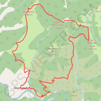 Stublo 2020. Jun. manastir Uvac-plan.dom trail, distance, elevation, map, profile, GPS track