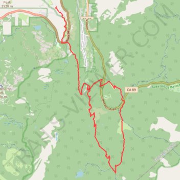 Tahoe Rim Trail and Christmas Valley Trail MTB Loop trail, distance, elevation, map, profile, GPS track