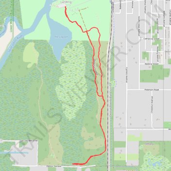 Pine Island Trail at Blue Springs State Park, Orange City, FL trail, distance, elevation, map, profile, GPS track