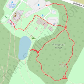 Pheasants's Wood Loop in Mugdock Country Park trail, distance, elevation, map, profile, GPS track