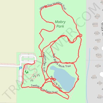 Mabry Park Loop trail, distance, elevation, map, profile, GPS track