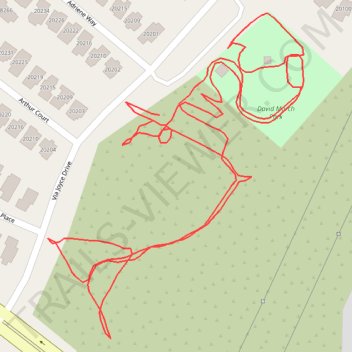 David March Park trail, distance, elevation, map, profile, GPS track