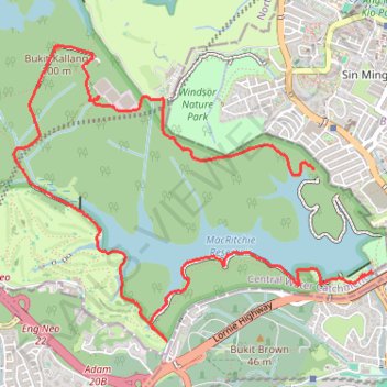新加坡-麦里芝自然小径 trail, distance, elevation, map, profile, GPS track