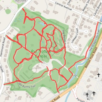Rye Nature Center Trails trail, distance, elevation, map, profile, GPS track