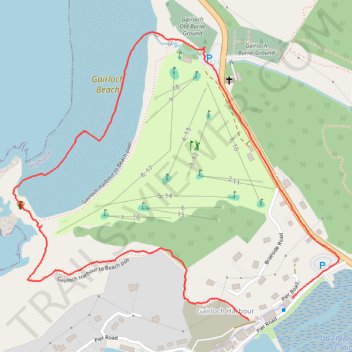 Gairloch Harbor and Beach loop Walk trail, distance, elevation, map, profile, GPS track