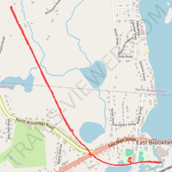 Walk on the North Brookfield Rail Trail trail, distance, elevation, map, profile, GPS track