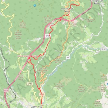 Via Francigena, Toscana var Montelungo-Pontremoli trail, distance, elevation, map, profile, GPS track