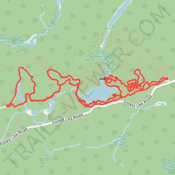 Forest Lea Trails trail, distance, elevation, map, profile, GPS track