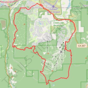 Northstar bike path trail, distance, elevation, map, profile, GPS track