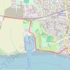 Walk from the Canary Shed to Peaberries Cafe via Riverside Park trail, distance, elevation, map, profile, GPS track