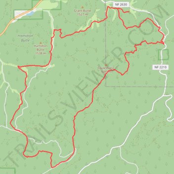 Mustang Loop trail, distance, elevation, map, profile, GPS track
