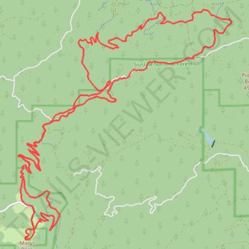 Tum Tum and Marys Peak trail, distance, elevation, map, profile, GPS track
