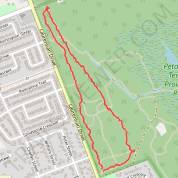 Upper Terrace Trails trail, distance, elevation, map, profile, GPS track