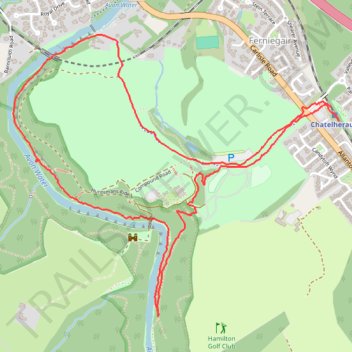 Loop Walk in Chatelherault Park trail, distance, elevation, map, profile, GPS track