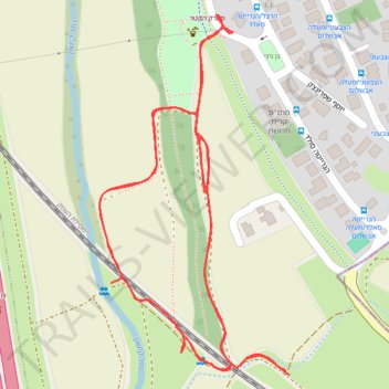 Loop walk near Kishon Park trail, distance, elevation, map, profile, GPS track