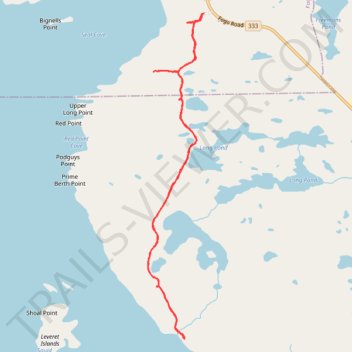 Waterman's Brook Trail trail, distance, elevation, map, profile, GPS track