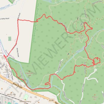 Quartz Hill, Garfield WW and Goldfields Track walk trail, distance, elevation, map, profile, GPS track