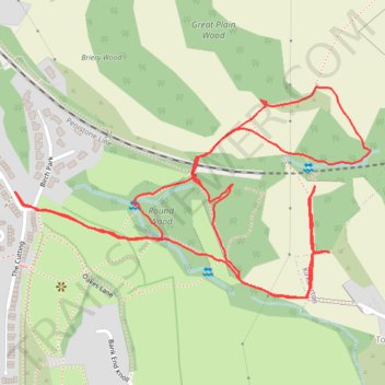Brockholes woods explore trail, distance, elevation, map, profile, GPS track
