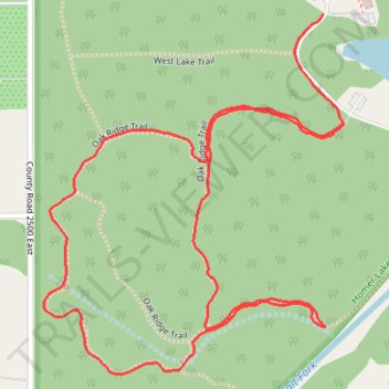 Oak Ridge Trail in Homer Lake Forest Preserve trail, distance, elevation, map, profile, GPS track