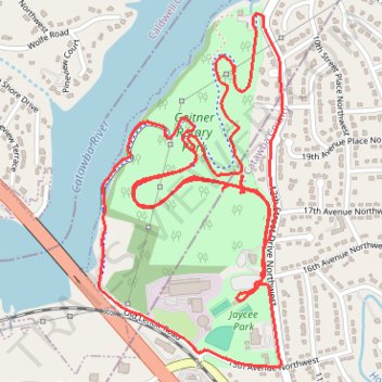 Geitner Rotary Park Loop trail, distance, elevation, map, profile, GPS track