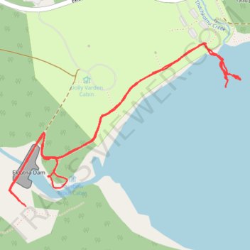Eklutna Lake Spillway Trail Walk trail, distance, elevation, map, profile, GPS track