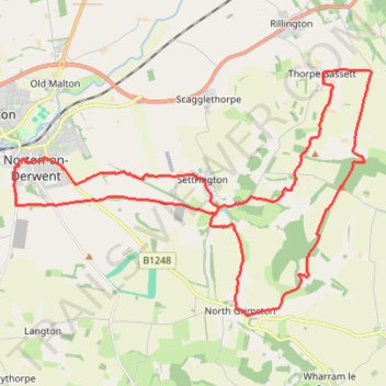 Settrington Beacon Loop from Norton-on-Derwent trail, distance, elevation, map, profile, GPS track