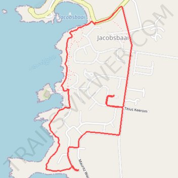 Jacobsbaai Loop trail, distance, elevation, map, profile, GPS track