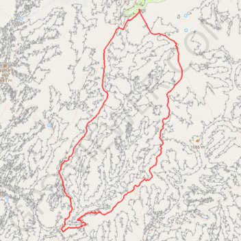 Squaw Canyon Loop trail, distance, elevation, map, profile, GPS track