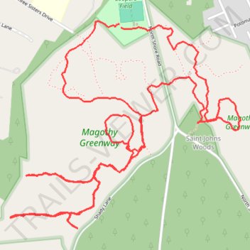 Magothy Greenway Trails trail, distance, elevation, map, profile, GPS track