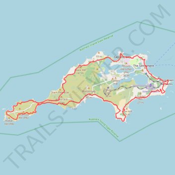 Rottnest Island Run trail, distance, elevation, map, profile, GPS track