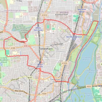 Tottenham Loop Walk trail, distance, elevation, map, profile, GPS track