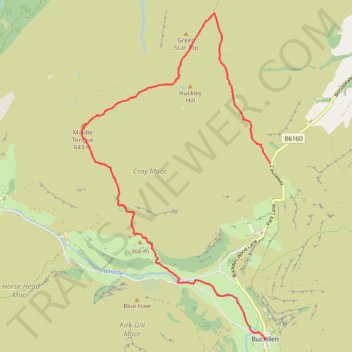 Hike up Yockenthwaite Moor trail, distance, elevation, map, profile, GPS track