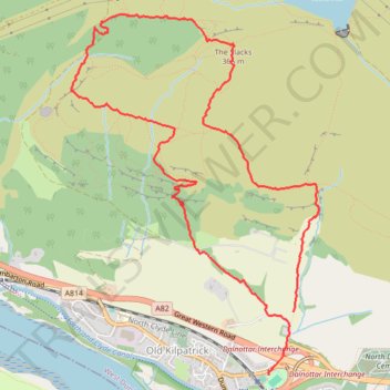 The Slacks Loop Trail in Kilpatrick Hills trail, distance, elevation, map, profile, GPS track