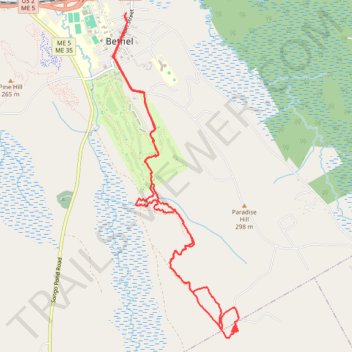 Bethel MTB Trails trail, distance, elevation, map, profile, GPS track