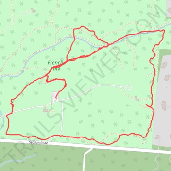 Southeast French Park Loop Walk trail, distance, elevation, map, profile, GPS track