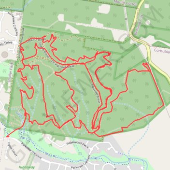 Cornubia Forest Nature Reserve trail, distance, elevation, map, profile, GPS track