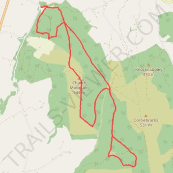 Church Mountain Loop Trail trail, distance, elevation, map, profile, GPS track