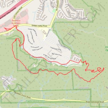 Loop Hike via Placerita Trail, Bothwell Trail and Aliento Loop Trail in Golden Valley Ranch Open Space trail, distance, elevation, map, profile, GPS track