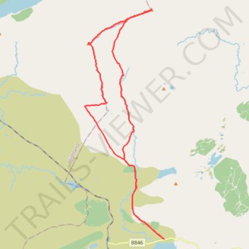 Walk up Carn Dearg and Sgor Gaibhre from near Loch Eigheach trail, distance, elevation, map, profile, GPS track