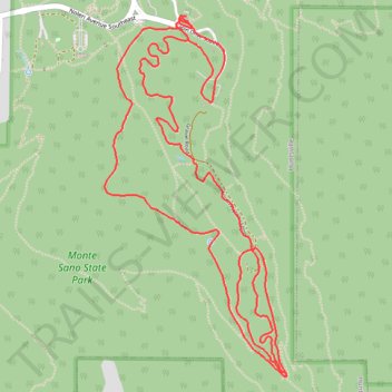 South Plateau MTB Loop trail, distance, elevation, map, profile, GPS track