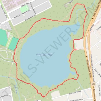 Princess Vlei Loop Trail trail, distance, elevation, map, profile, GPS track